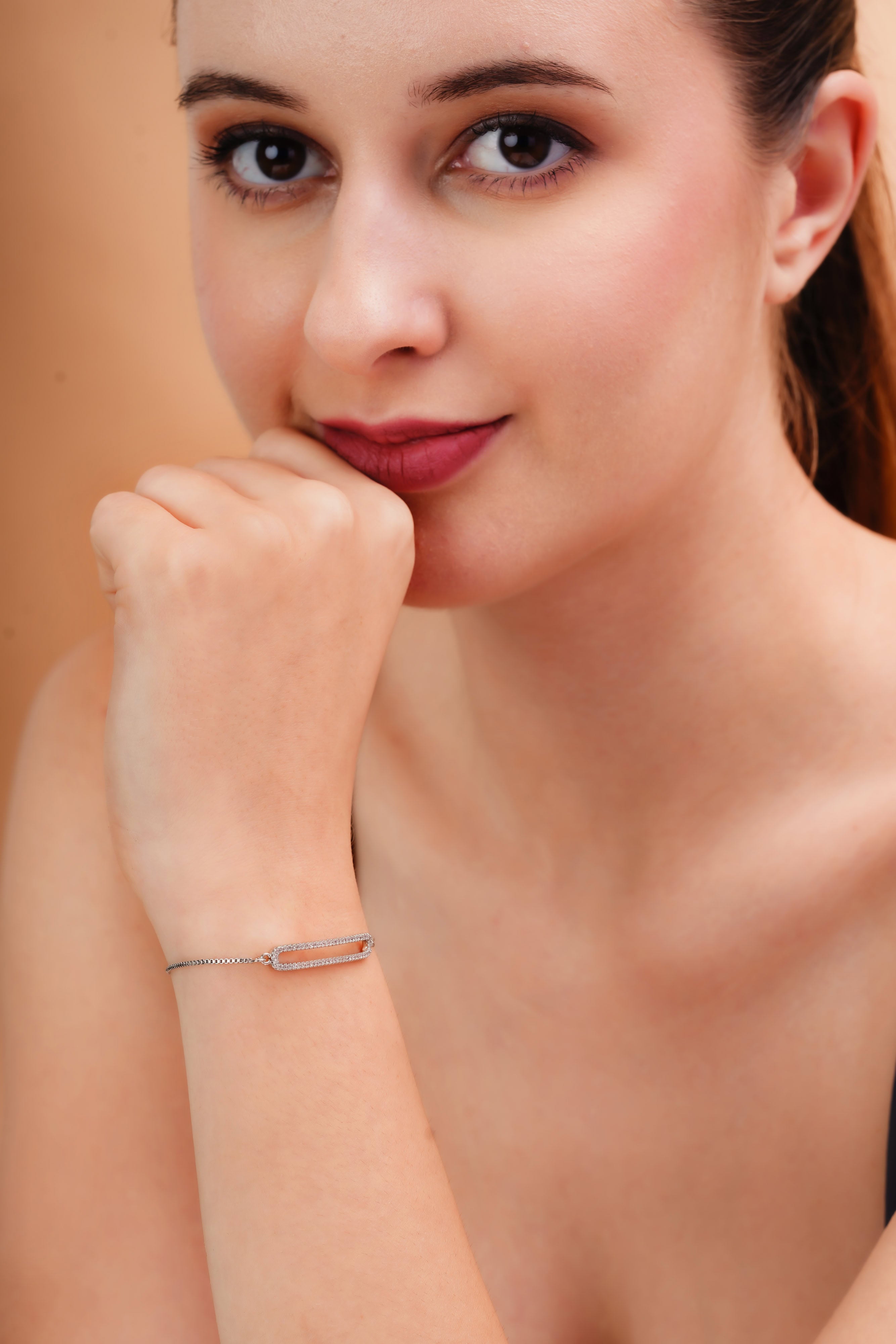Infinity Link Silver-Tone Bracelet
