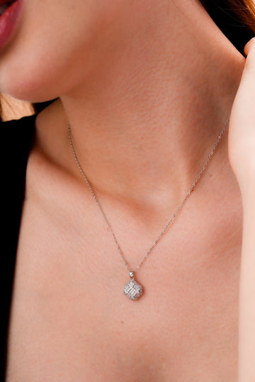 Women’s Layered Cushion Cluster Jewelry Set