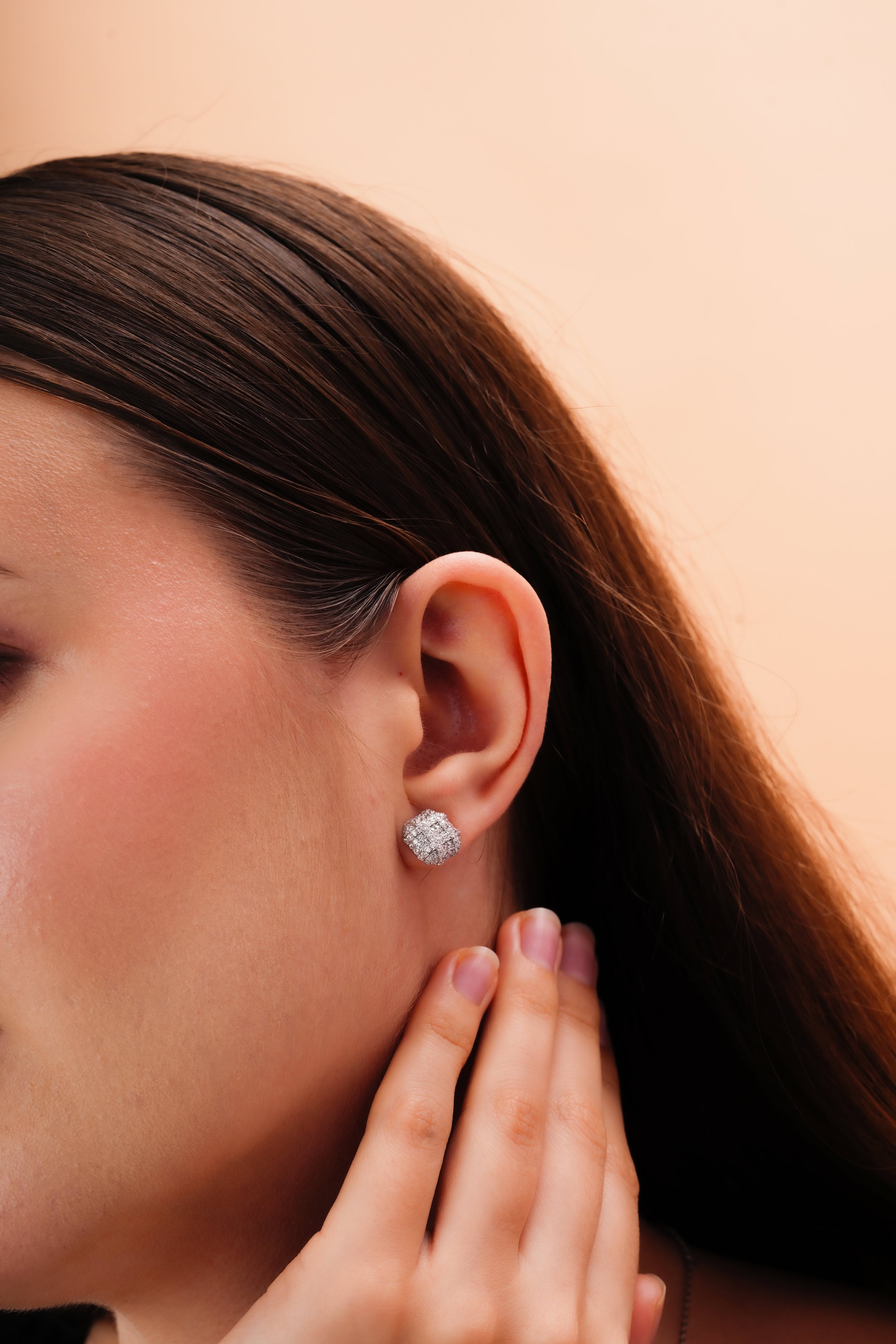Women’s Layered Cushion Cluster Jewelry Set