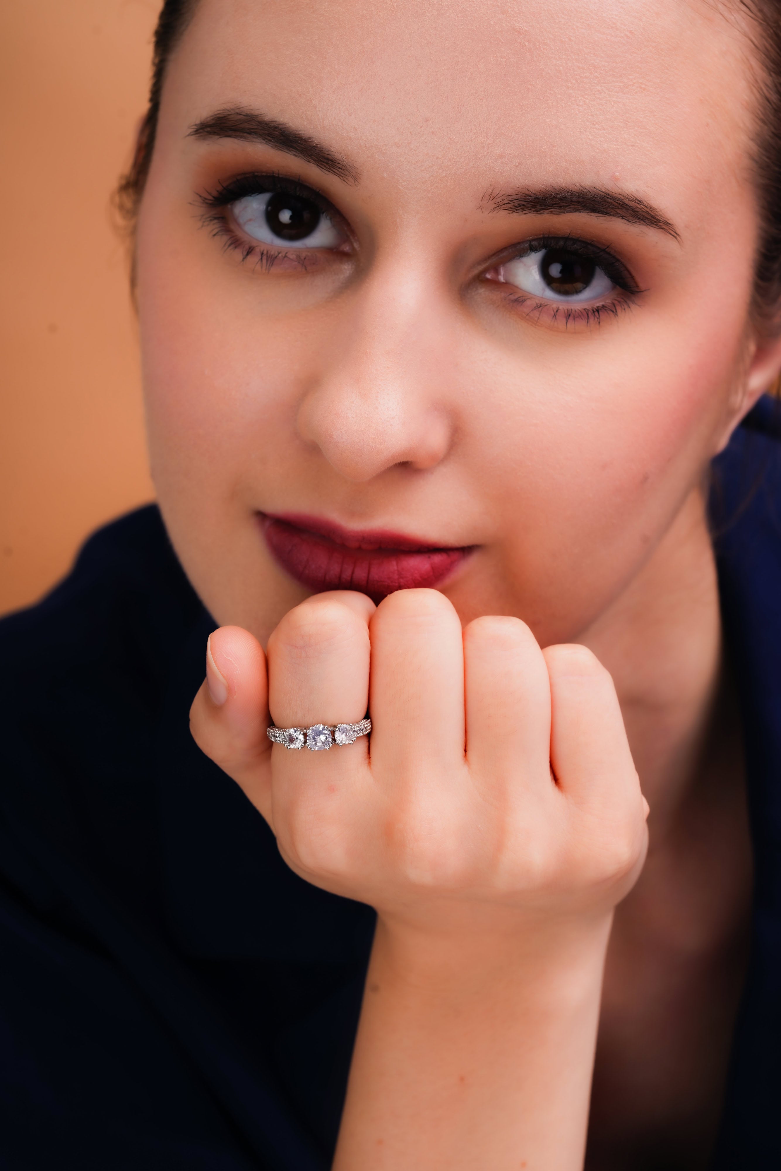 Graduated Five-Stone Pavé Ring for Women