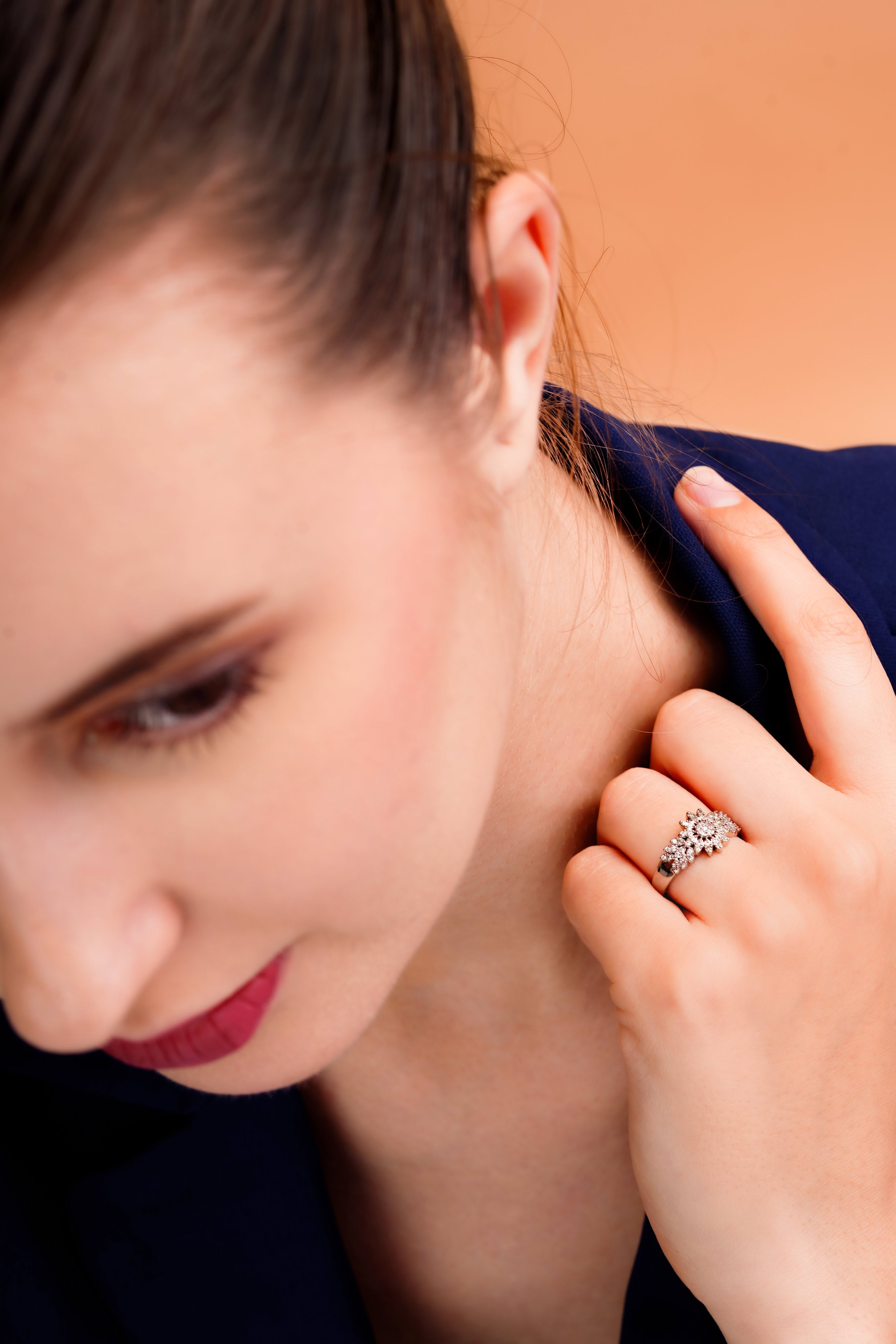 Aurora Floral Cluster Statement Ring for Women