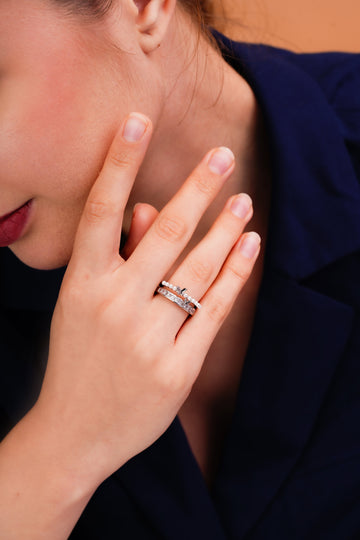 Pearl-Style Butterfly Stackable Ring Set | For Women