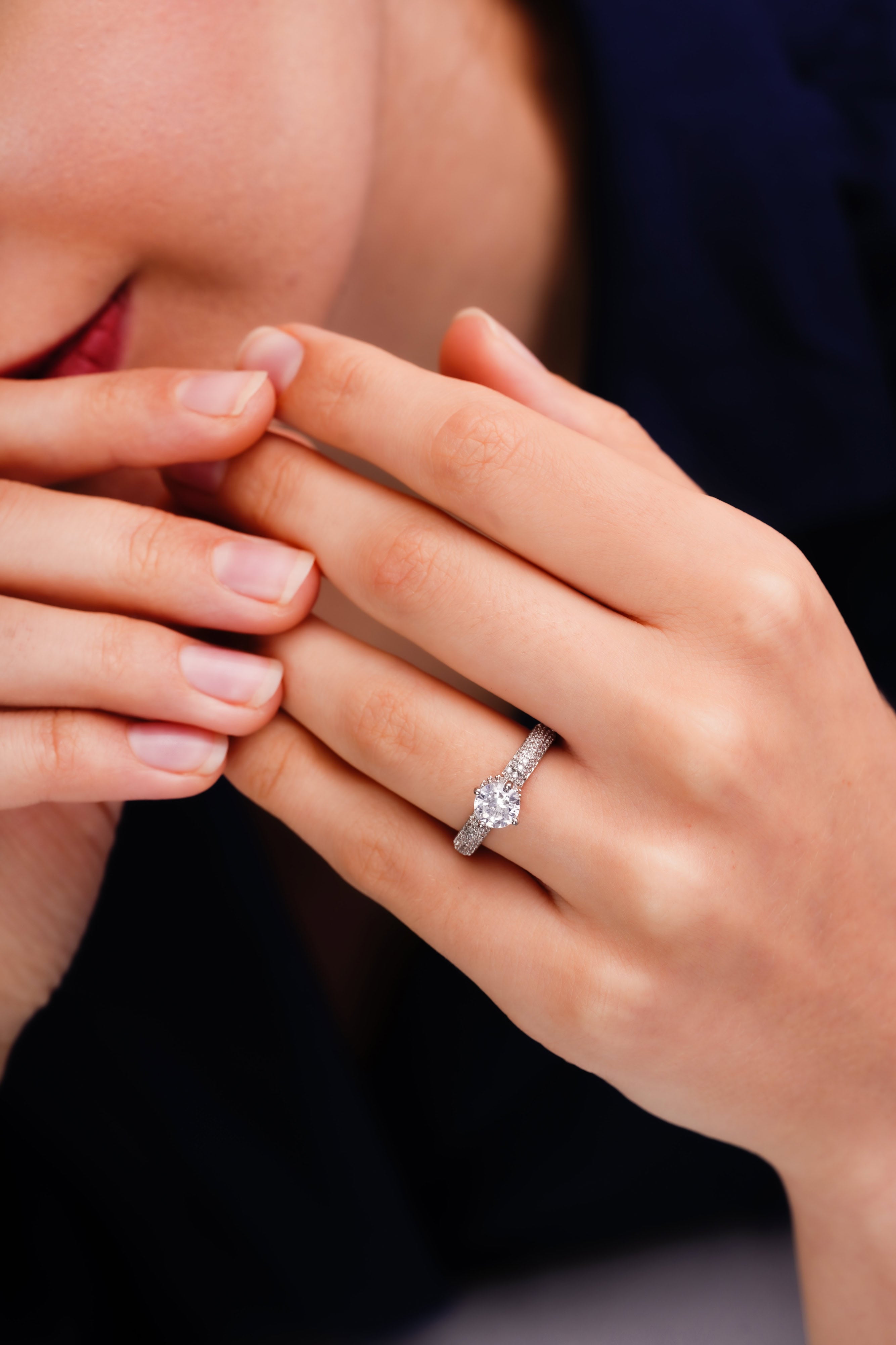 Round Halo Double Band Ring | Elegant Women’s Jewelry