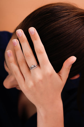 Triple Star Stackable Ring Set | Celestial Jewelry for Women