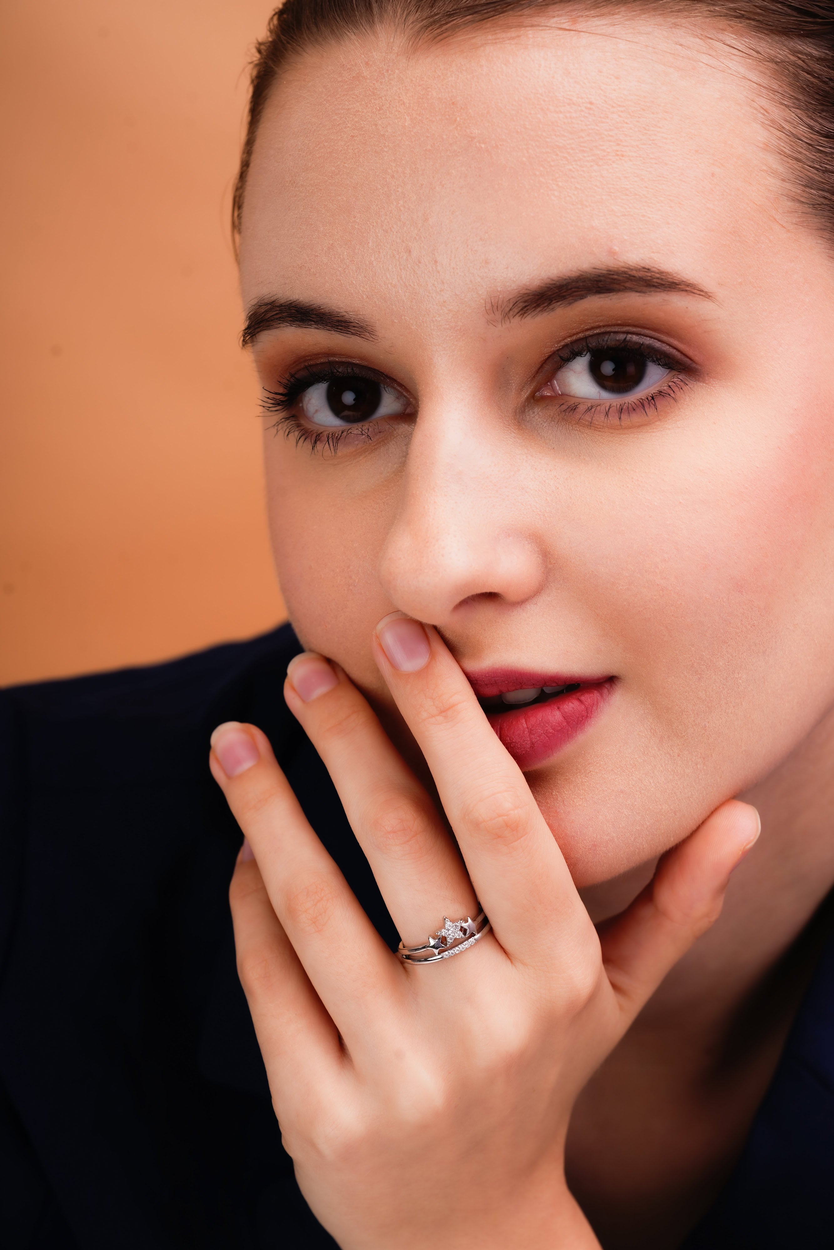 Triple Star Stackable Ring Set | Celestial Jewelry for Women
