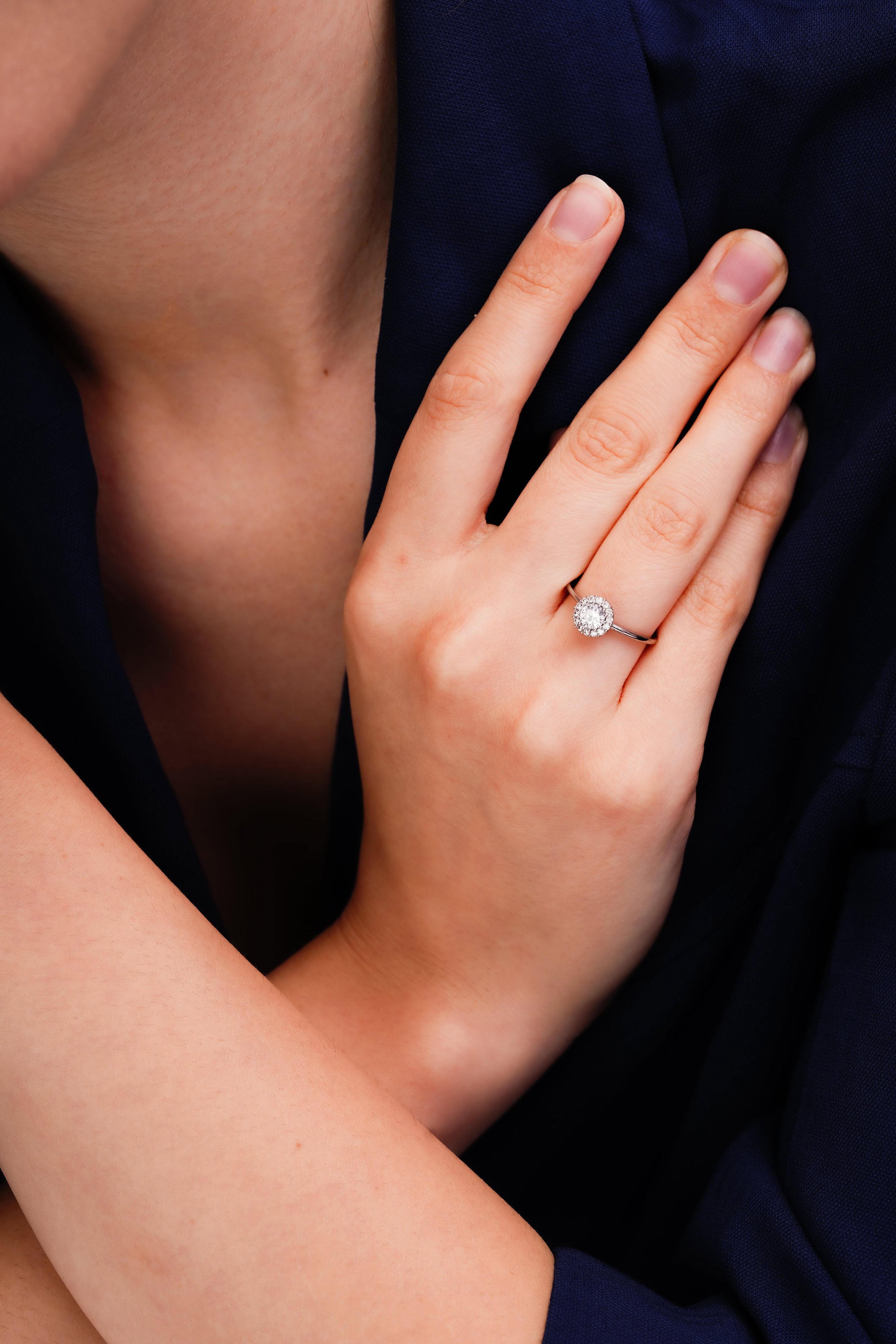 Round Cluster Halo Ring for Women | Sparkling Fashion Jewelry
