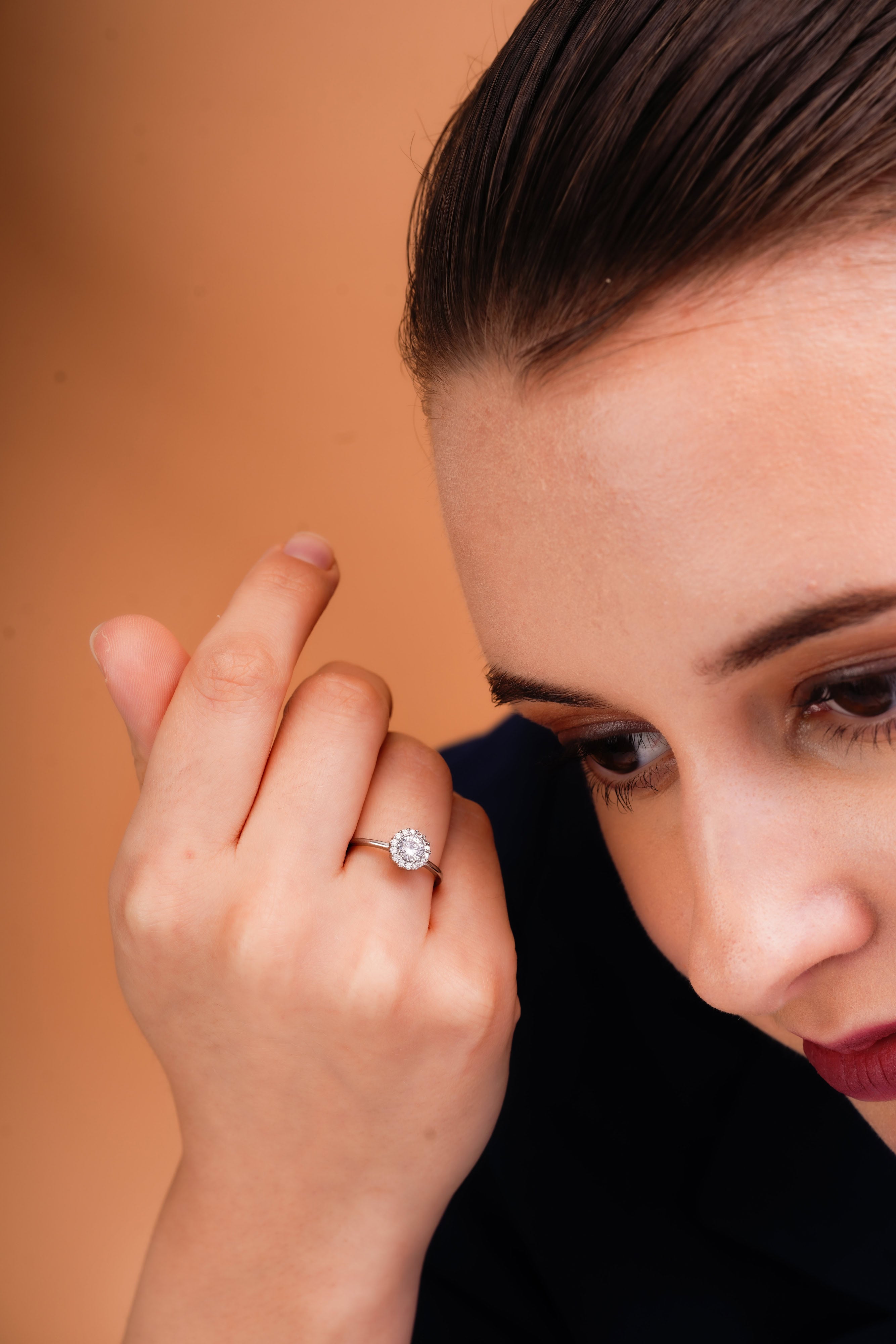 Round Cluster Halo Ring for Women | Sparkling Fashion Jewelry