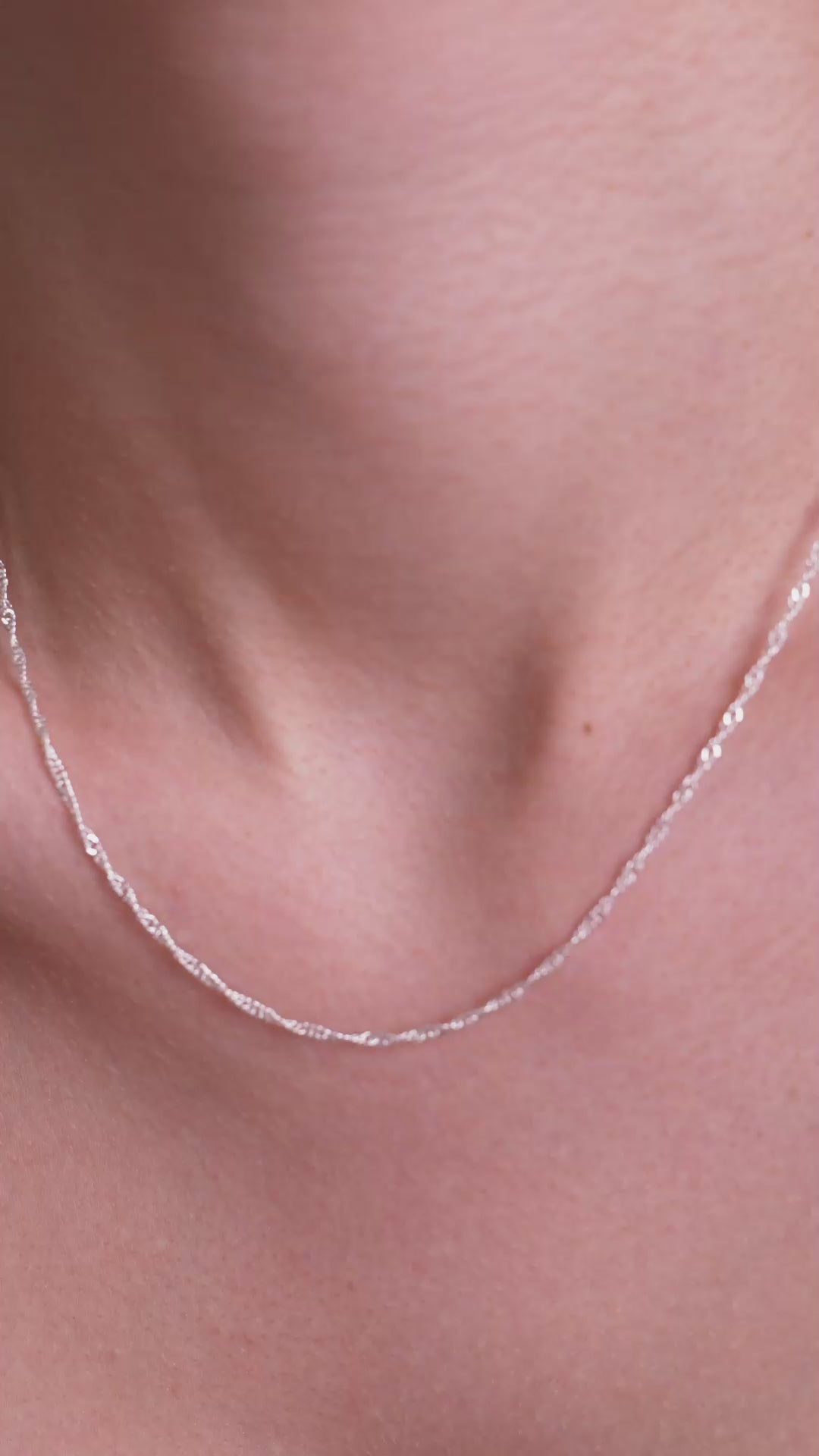 Silver-Tone Twisted Chain Necklace | Minimal Jewelry for Women