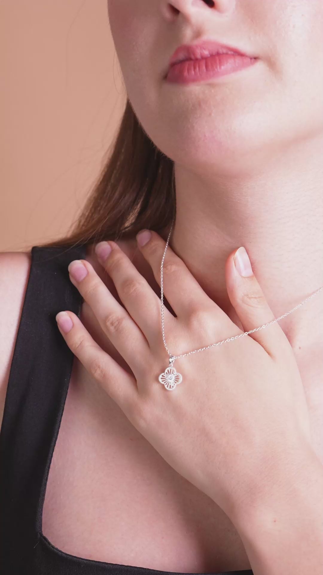 Radiating Petal Pendant and Stud Earring Set