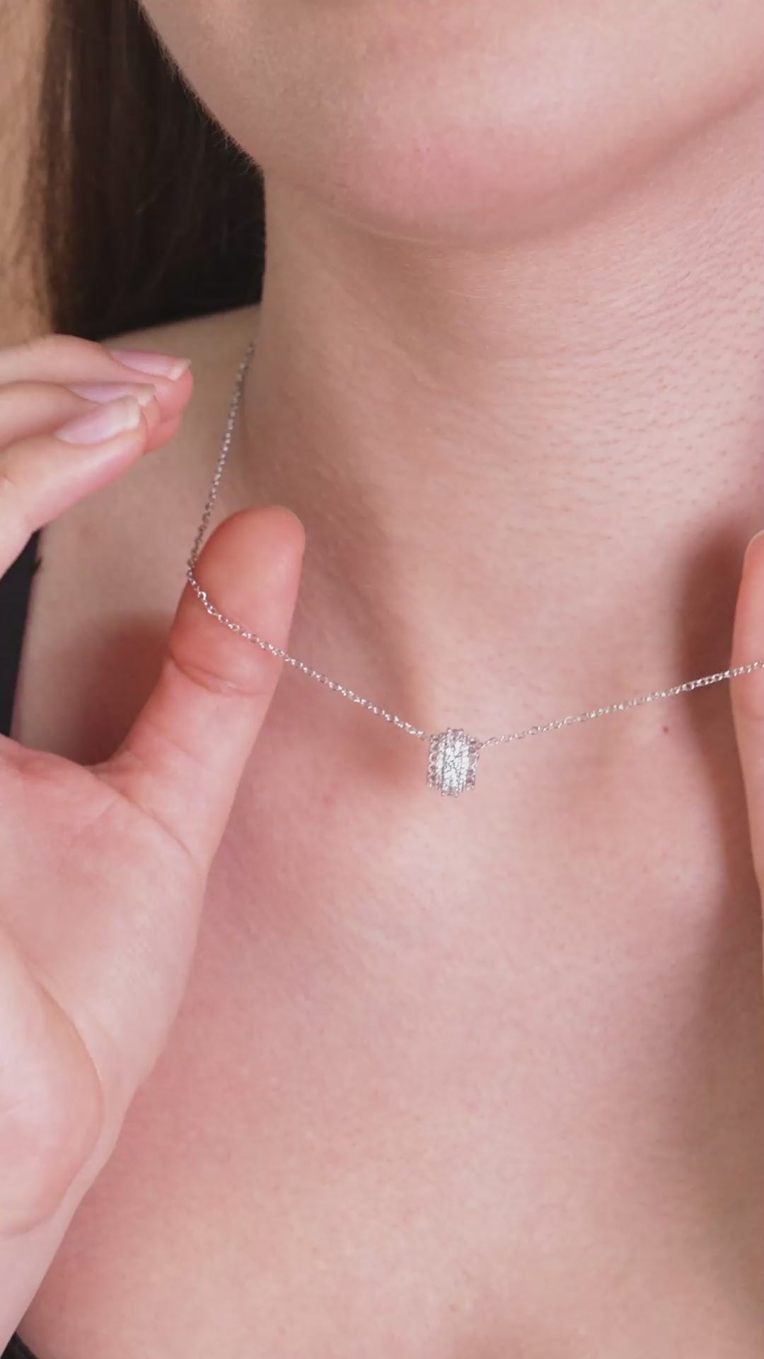 Multi-Row Stone Pendant and Huggie Earring Set for Women